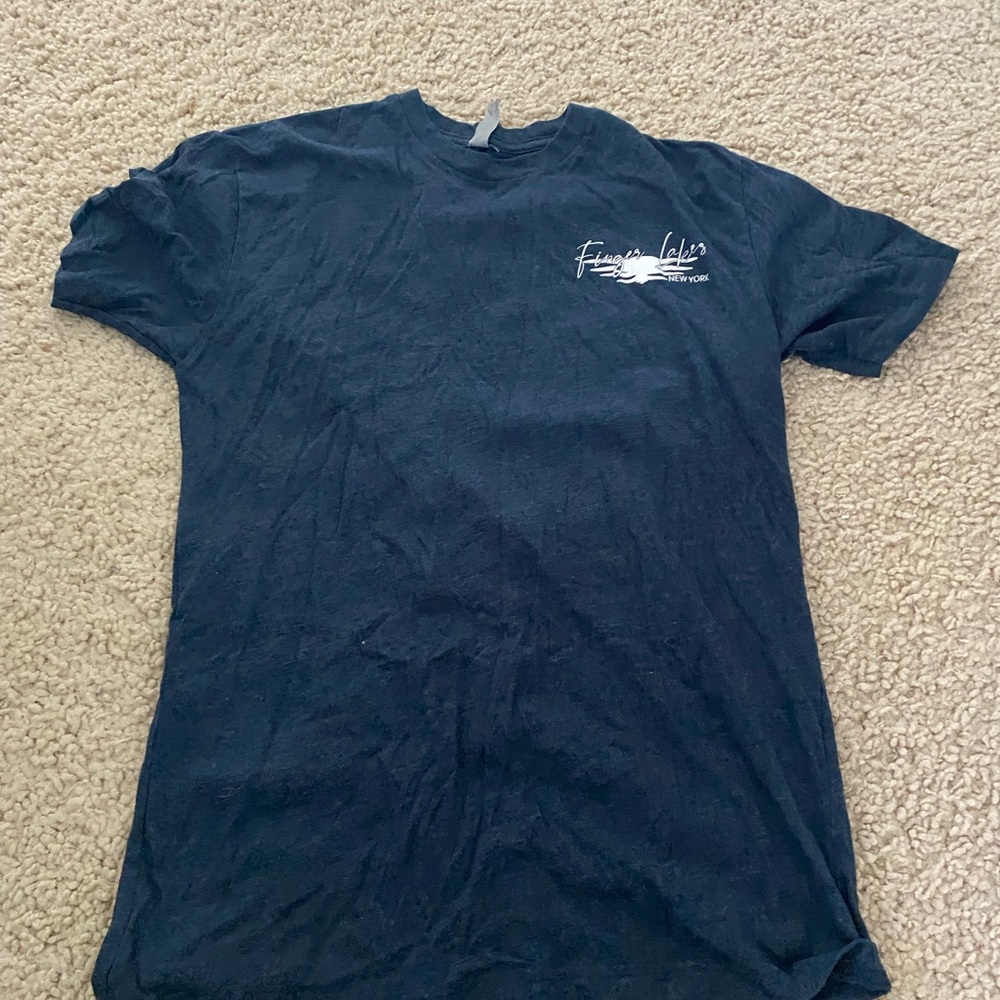 Next Level Apparel Dark Blue Tee with White Logo